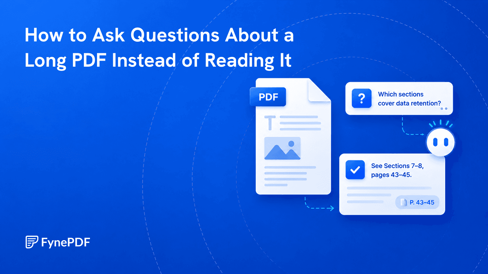 Long PDF answering a typed question with a reply citing the relevant sections and page numbers.