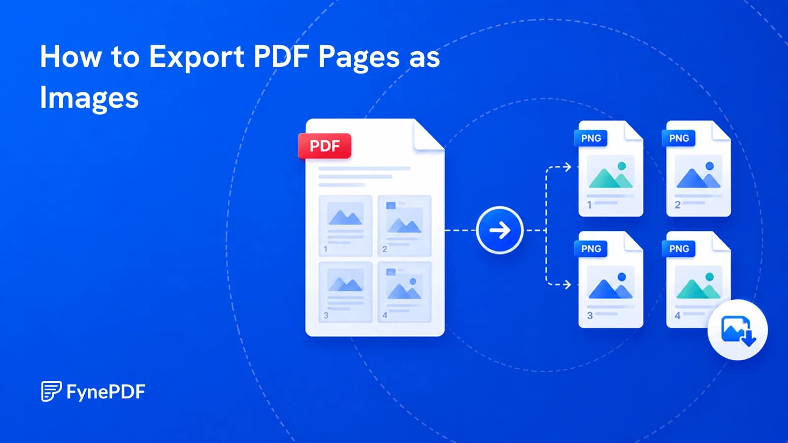 PDF separating into four numbered PNG image files ready to download.