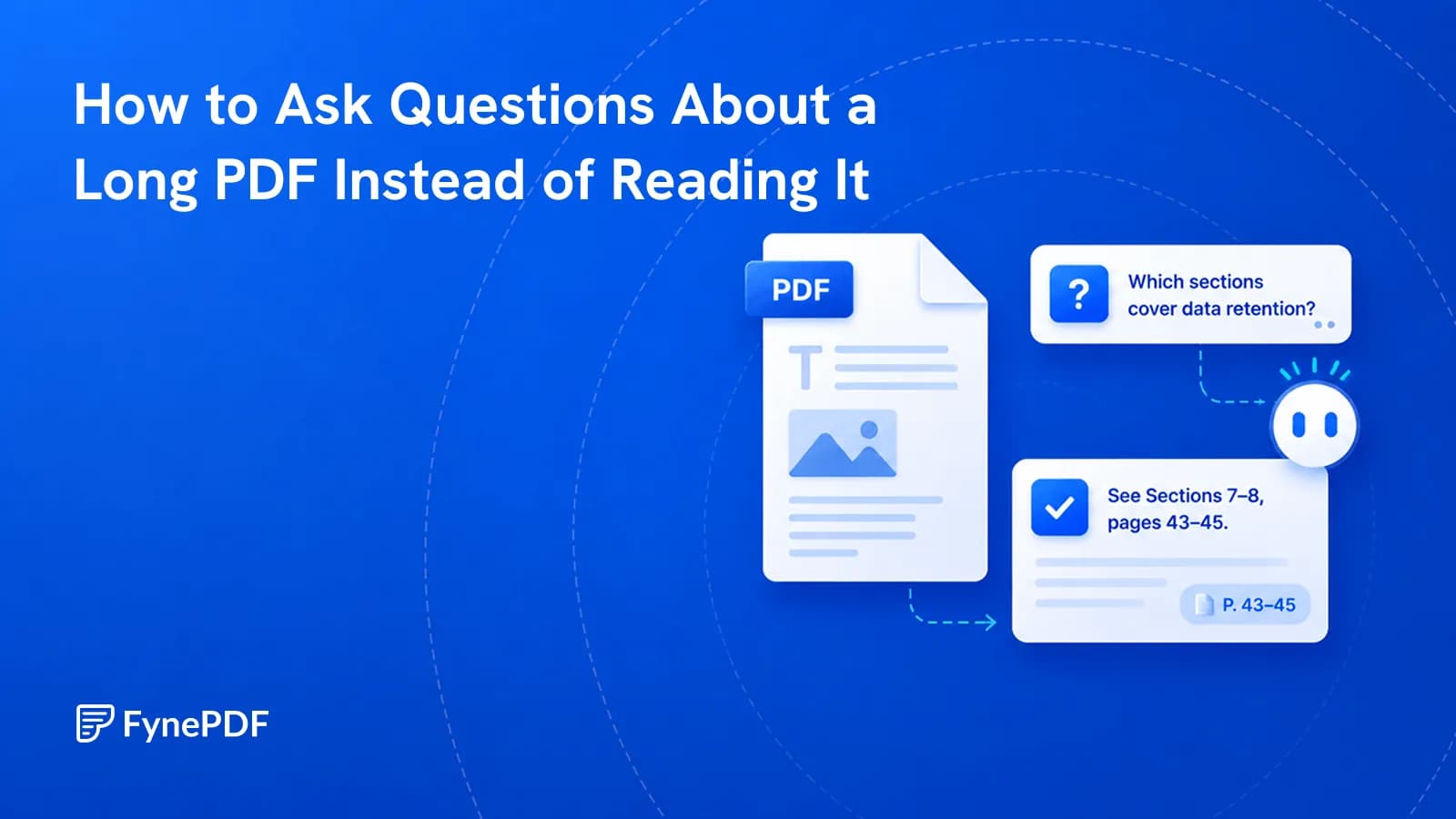 Long PDF answering a typed question with a reply citing the relevant sections and page numbers.